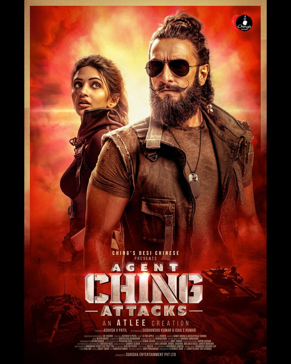 themagicinwhite's tweet photo. #AgentChing X #AgentMirchi ✨
@Chingssecret @RanveerOfficial @sreeleela14 @thedeol @Atlee_dir @dop_gkvishnu @gopiprasannaa https://t.co/WCKarUpzwY