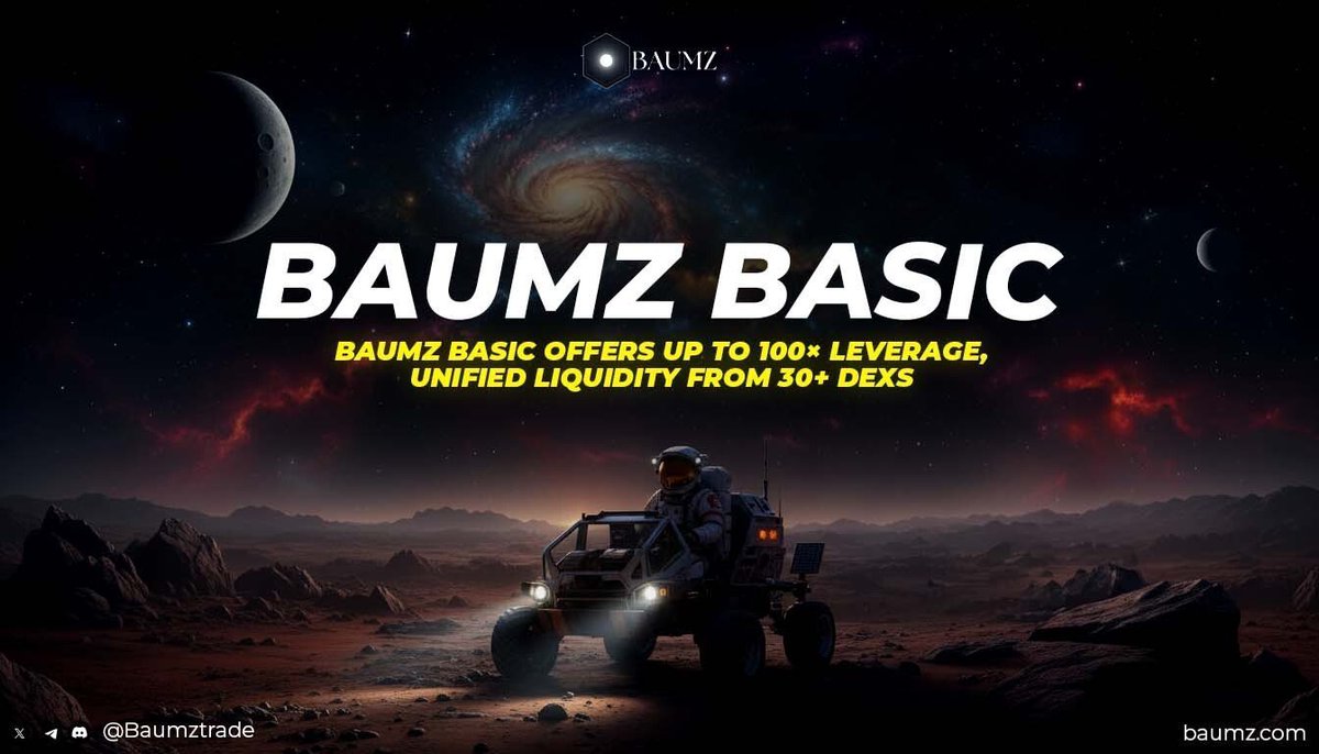 ⚡ Baumz Basic — Trade Perpetuals the Right Way

📈 Up to 100× leverage with fast, CLOB-based execution
🔗 Liquidity sourced from 30+ DEXs for deeper, smoother fills
🛡️ Full self-custody trading — no KYC, no middlemen
⚙️ Real-time orderbook. Zero delays. Pure performance

Start