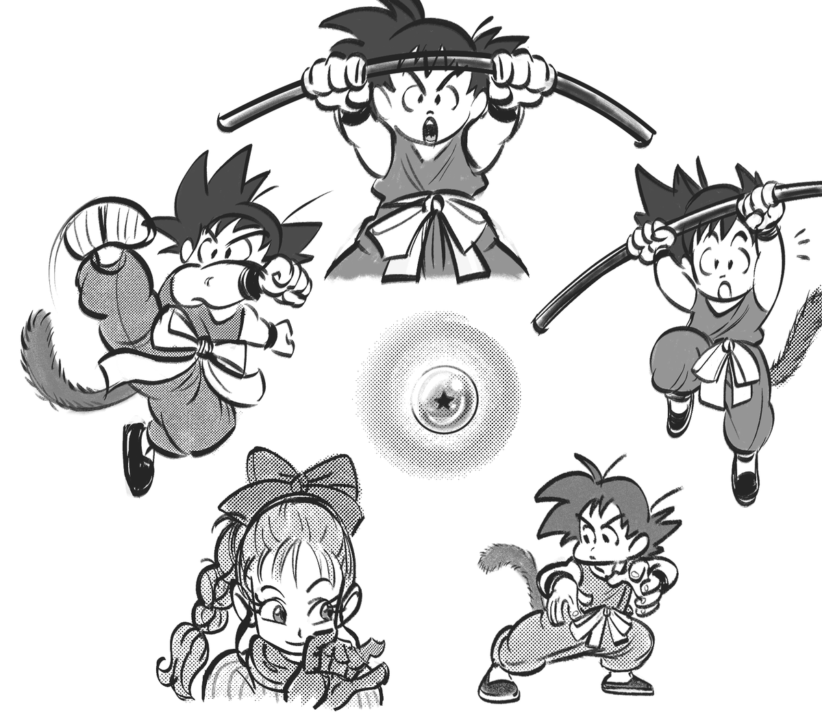 DB doodle cause it's raining right now ^o^ 💖🎉#Goku #ドラゴンボール #DragonBall #悟空 #Bulma #ブルマ