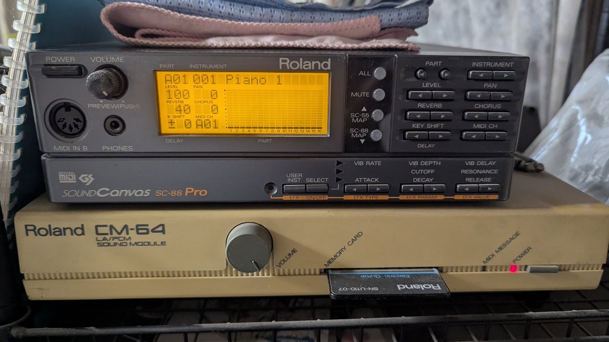 みんなのRoland見せて SC-88 Pro CM-64 + SN-U110-07(ギターカード