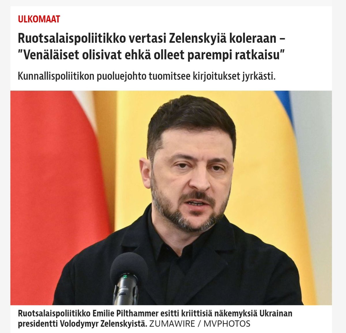 PenttiImmonen1's tweet photo. Ruotsidemokraattien (lue 🇸🇪:n persu) vertasi Zelenskyiä ruttoon ja koleraan! 😂💥🎯 🇸🇪:n #tynkkynen
#nuolee #putinin #persettä https://t.co/c1lznu9Uhg
