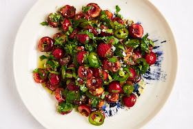 #Israëlische pittige kersensalade. Nieuw op #Olijfolie &amp; Meer. Zie hier: olijf-olie.blogspot.com/2026/02/israel…