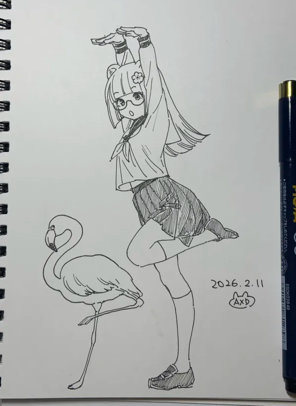 1日1絵 #アナログイラスト