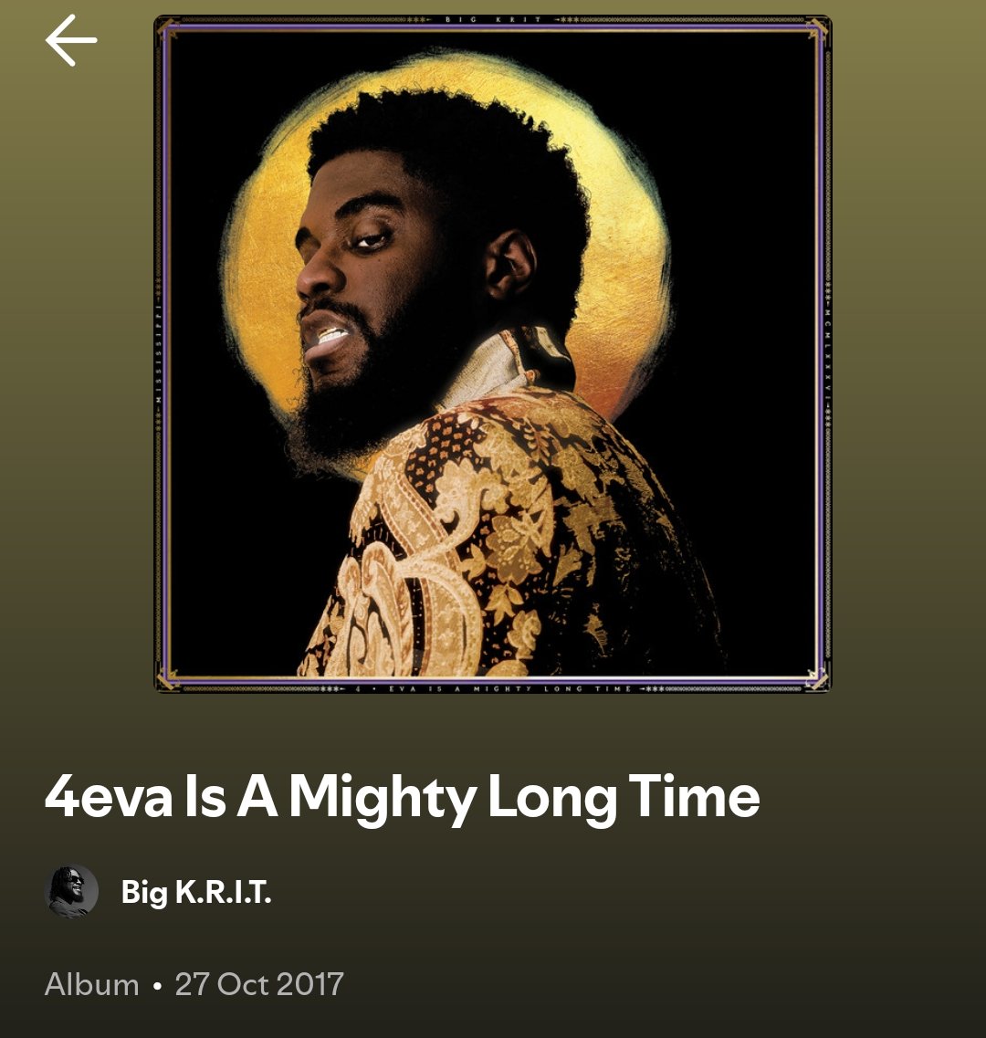 Big KRIT truly made one of the best rap albums of all time with 4Eva Is A Mighty Long Time