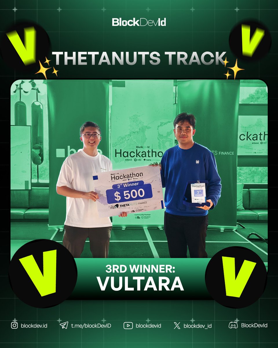 blockdev_org's tweet photo. Winners of @ThetanutsFi Track
🥇 1st Place: Nuts Arena
🥈 2nd Place: Alphabit
🥉 3rd Place: Vultara https://t.co/USTJUxZR8y
