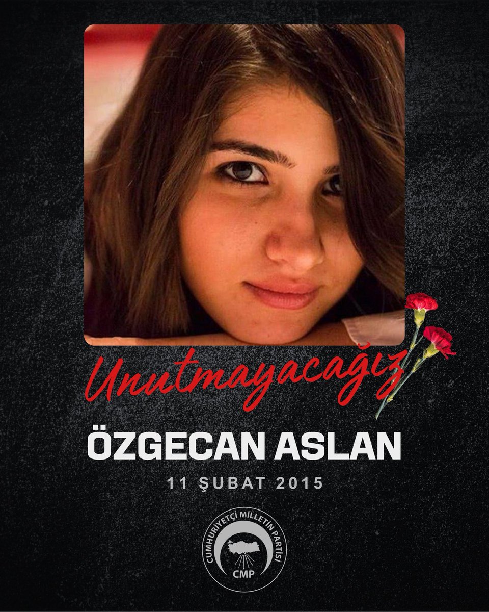 Cumhuriyetçi Milletin Partisi olarak, kadınlara yönelik şiddetin acı simgelerinden Özgecan Aslan’ı rahmetle anıyor; adaletin, eşitliğin ve kadınların güven içinde yaşayacağı bir Türkiye mücadelesini kararlılıkla sürdüreceğimizi kamuoyuna saygıyla bildiriyoruz.