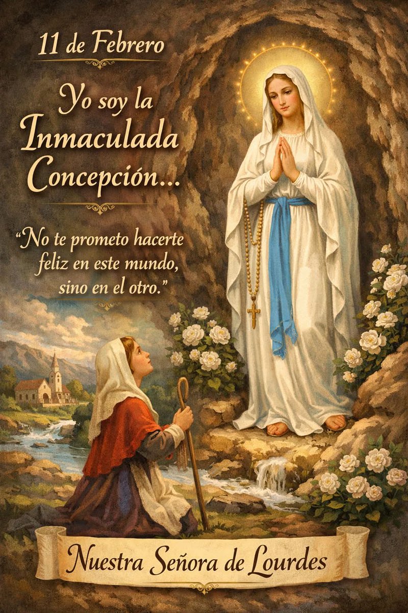 JuntosRecemos's tweet photo. Hoy celebramos a Ntra Sra de Lourdes https://t.co/DwGfWXJmRw
