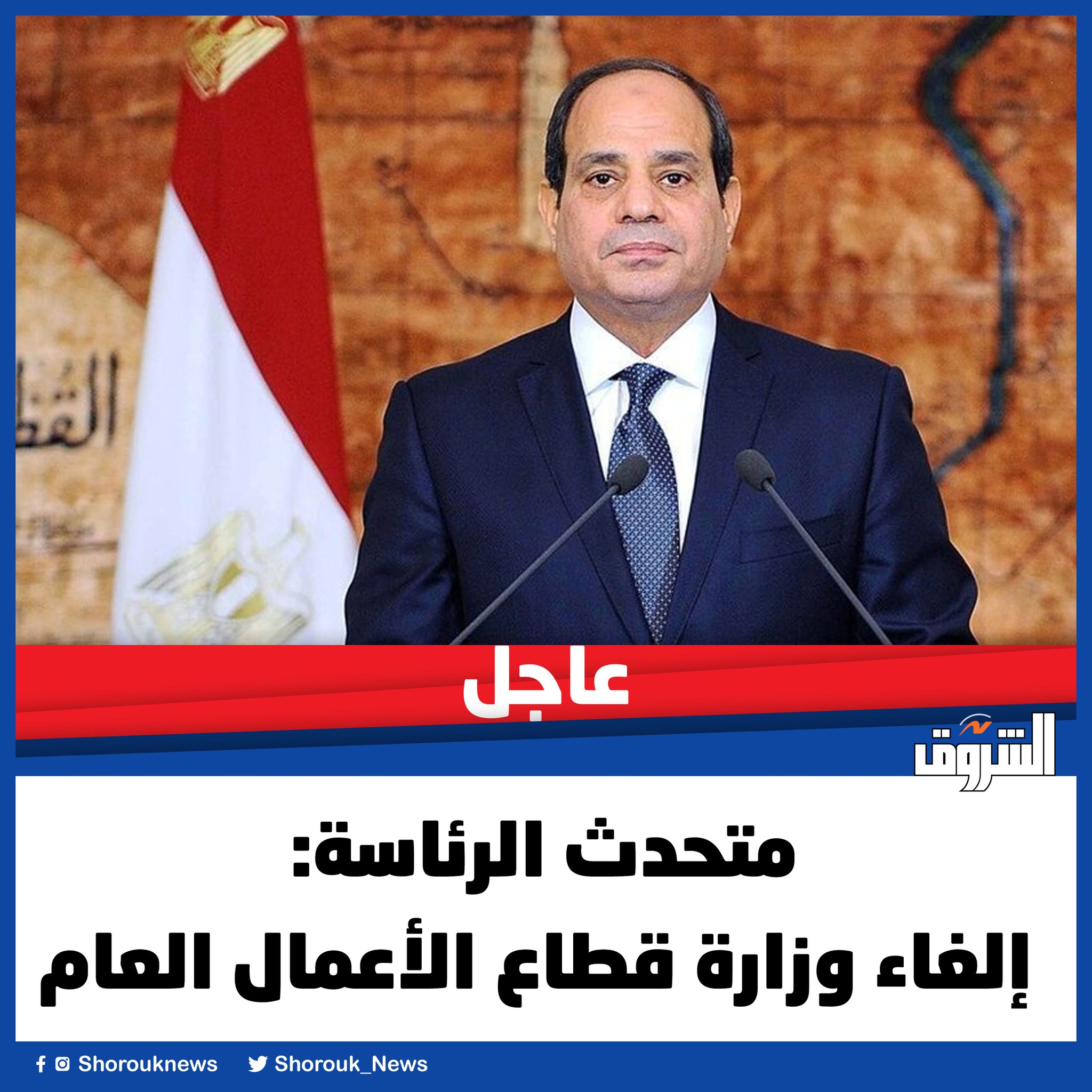 متحدث الرئاسة: إلغاء وزارة قطاع الأعمال العام 