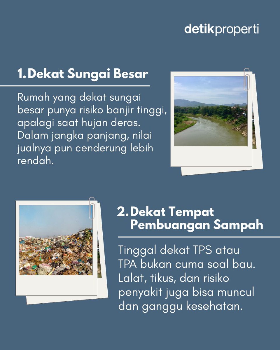 detik_properti's tweet image. detikers! Sebelum kepincut sama rumah impian, pastiin dulu lokasinya aman ya! 🏠 Yuk cek poin-poin pentingnya di sini!

Creator: Zoya

#TipsRumah #Rumah