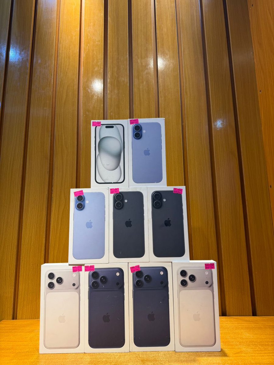 g4d4fi's tweet photo. Brand new Iphones

17 pro max non active eSIM
256gb blue  -  1.95M
512gb silver - 2.3M
1tb  blue  -  2.65M

17 pro 256gb eSIM non active 
blue  - 1.8M

17 256gb eSIM non active
Blue -  1.33M
Black - 1.3M

15 128gb non active eSIM 
Black - 820k https://t.co/I2ayXFWh72