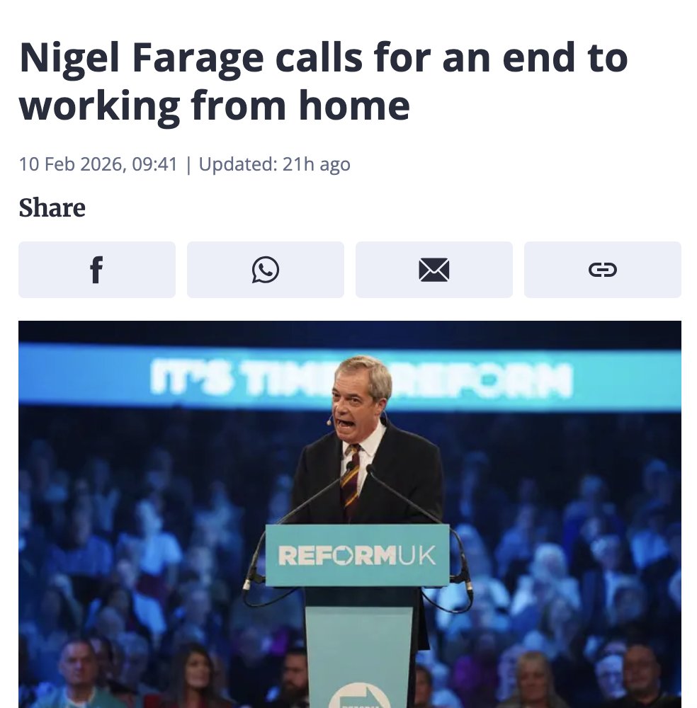 Nigel Farage should try actually showing up to his Clacton constituency before lecturing anyone else on working from home.