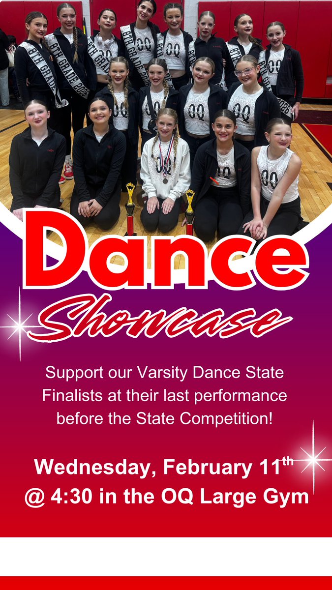 Dance Team State Showcase Today!!! 4:30 in the OQ large gym! 
<a href="/4MissBrothers/">Kaylyn Brothers</a>  <a href="/SD113A/">SD113A</a>