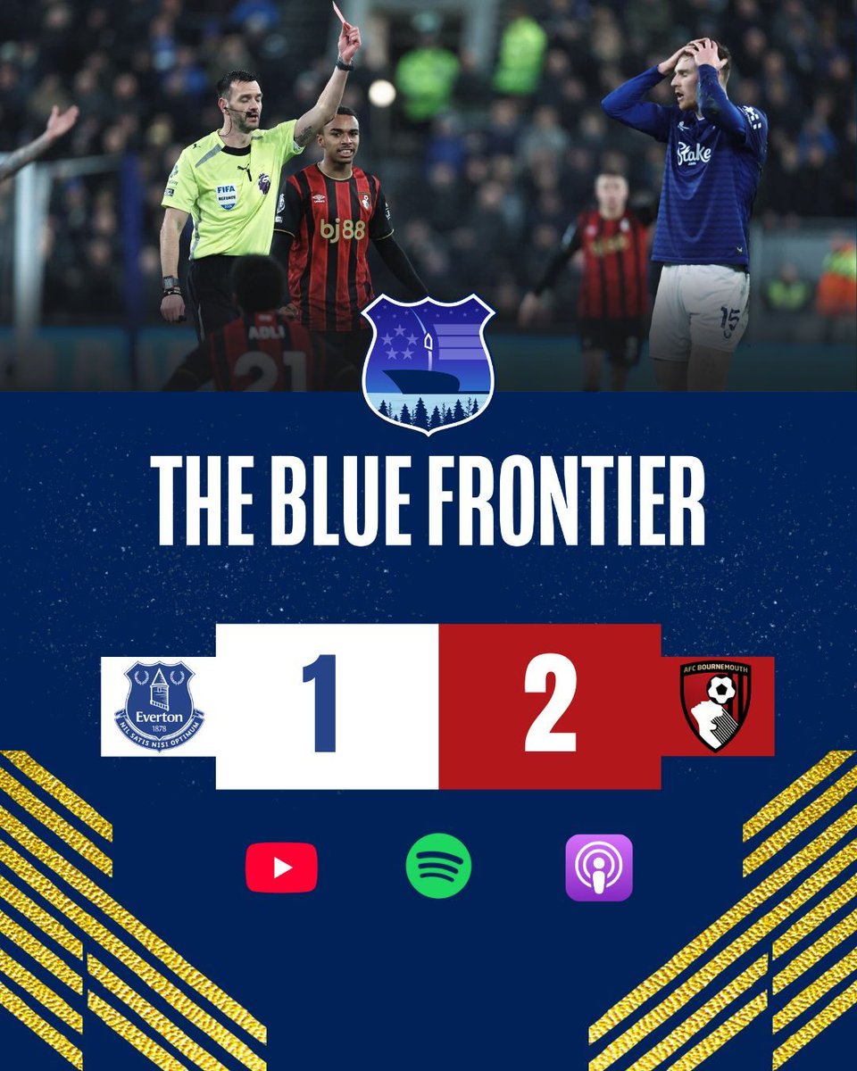Everton dominated large stretches, yet left empty-handed in the pouring rain. Our breakdown is live.

🔹 5th in away form, 14th at our new home. 
🔹 £70m of talent being "shut out"
🔹 The 10-minute "headloss" that flipped the match.

Listen here: linktr.ee/thebluefrontier
