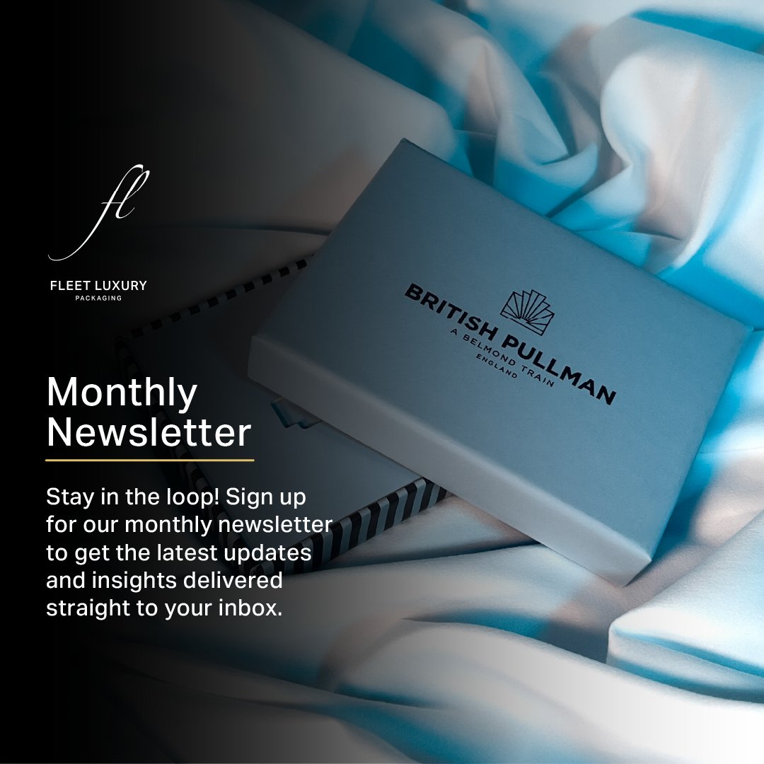 FleetLuxury's tweet image. Don’t miss a thing at Fleet Luxury.

From fresh ideas to industry updates, get everything you need to know about luxury packaging delivered directly to you.

Join our newsletter: bit.ly/FleetNewsletter

#FleetLuxury #SustainablePackaging #LuxuryPackaging #StayConnected