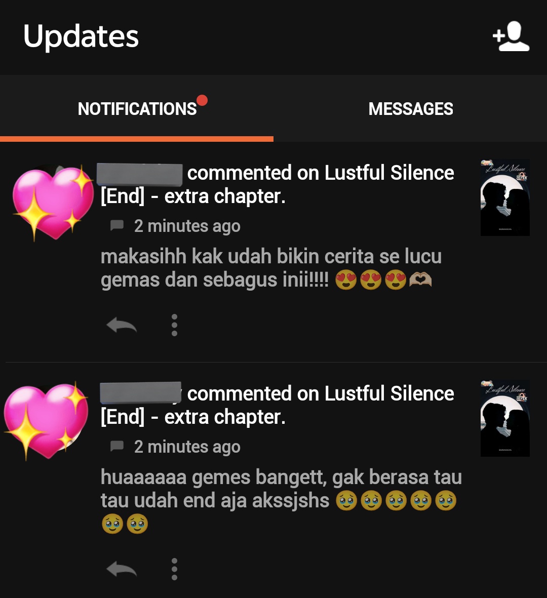 Ih sumpah seneng banget dapet komen kayak gini🥺 made my day banget🤍