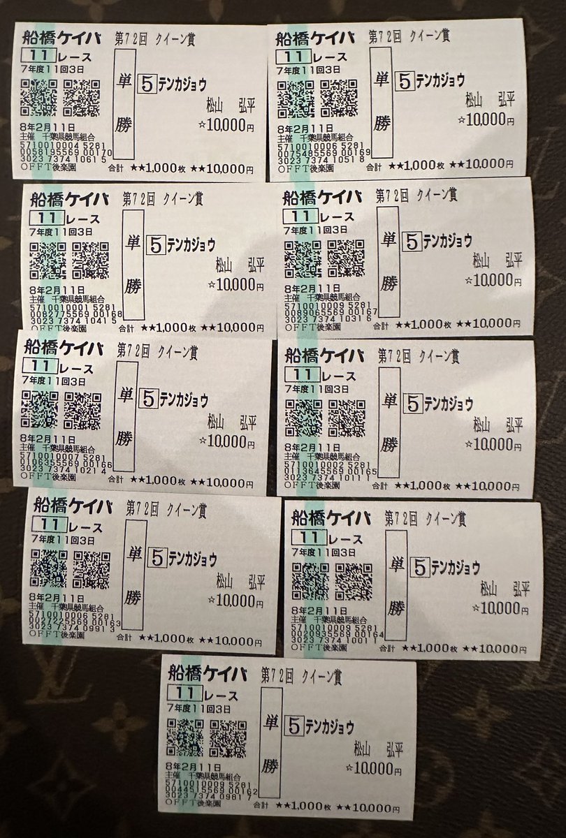 tensai_tadano's tweet photo. クイーン賞
◎テンカジョウ

今週のＪＲＡのクイーンカップも期待してて👊

しょっぱい馬券だけど、9人にプレゼント🎁する‼️

いいね👍
コメント
天才しょっぱけどやるやん👍

週末のクイーンカップに間に合うように送りまーす🙋 https://t.co/uI65RVTYAu