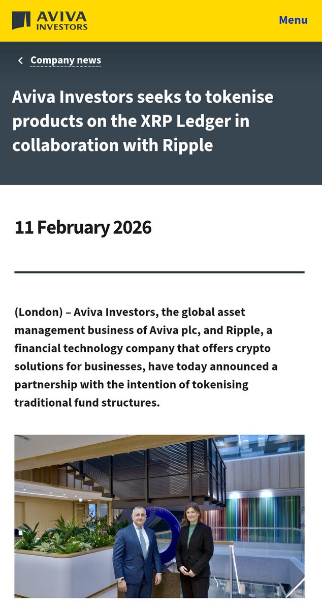 crypto_narcist's tweet photo. イギリスの資産運用会社Aviva InvestorsがRippleと提携さ!

Avivaは2025年時点でグループで2,460億£(約50兆円)の運用資産を持つ大規模な企業だね!
今回彼らの既存商品をトークン化しXRPLに導入し取引を鮮やかにすすめたいそうさ!

様々な企業がXRPLに触れる機会が増えたし流動性が増すことに期待だね！ https://t.co/Cs0v6ebRWb