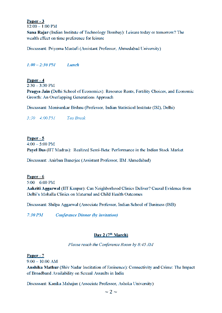 Society for Economics Research in India tweet media