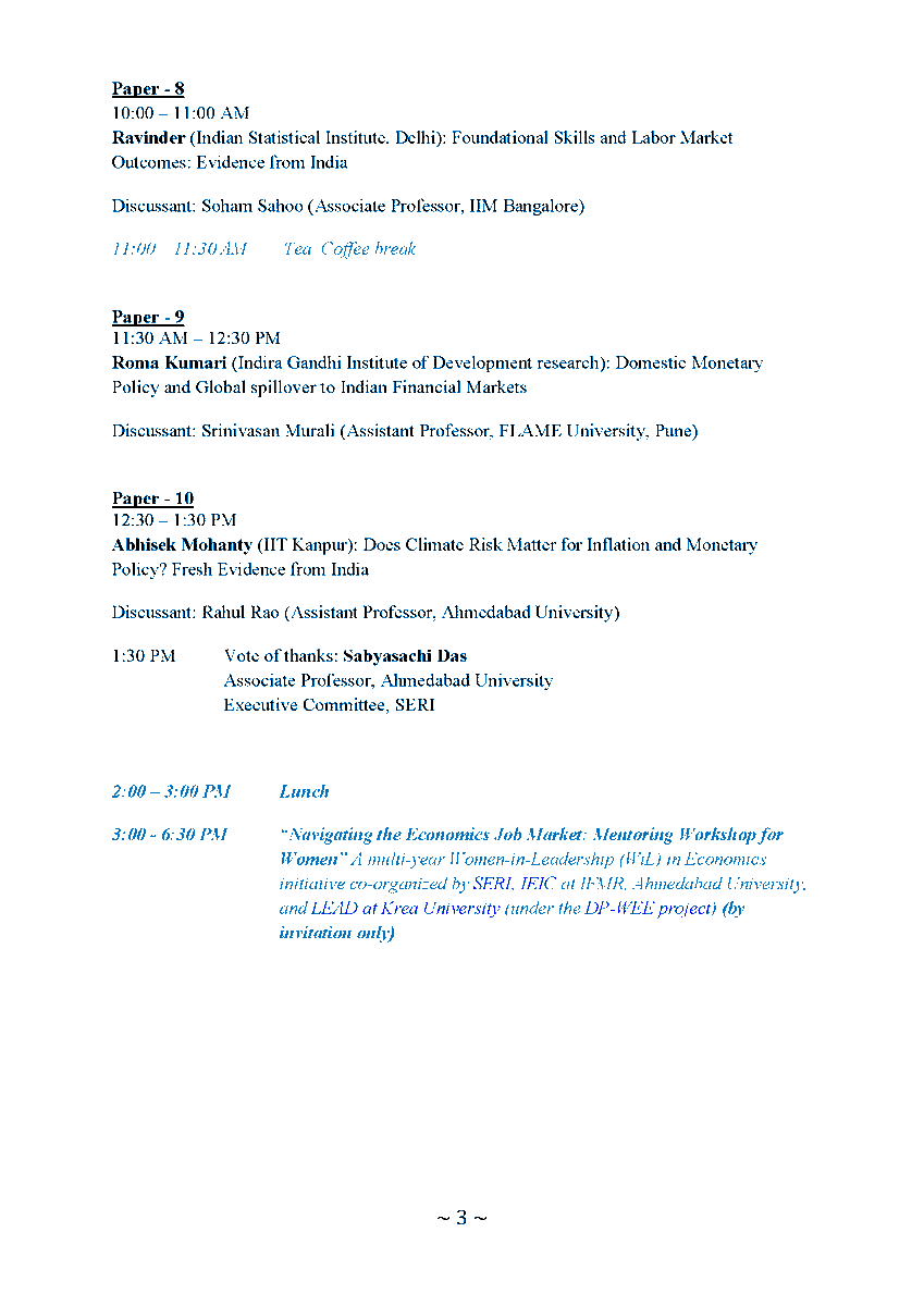 Society for Economics Research in India tweet media