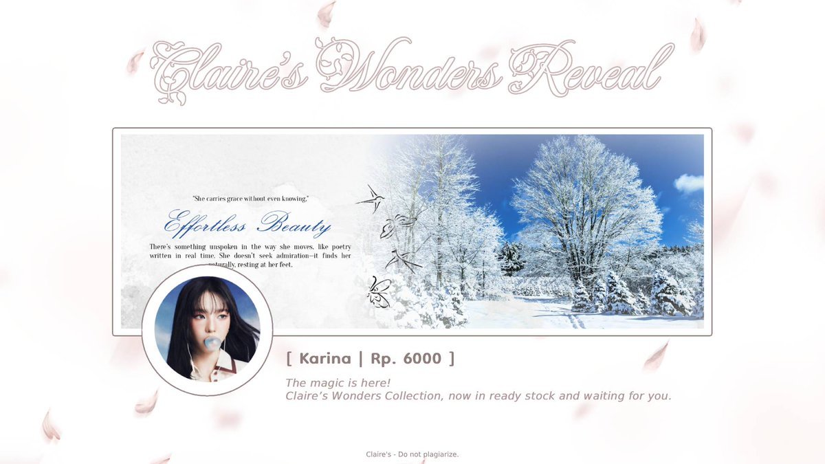 ︎︎ ︎ ︎
help  repost,  please?  thank  you!

aku  ada  layout  ready  stock  :  karina.  6000  /  layout!  boleh  langsung  dm  atau  chat  aku  di  telegram!
︎ ︎ ︎