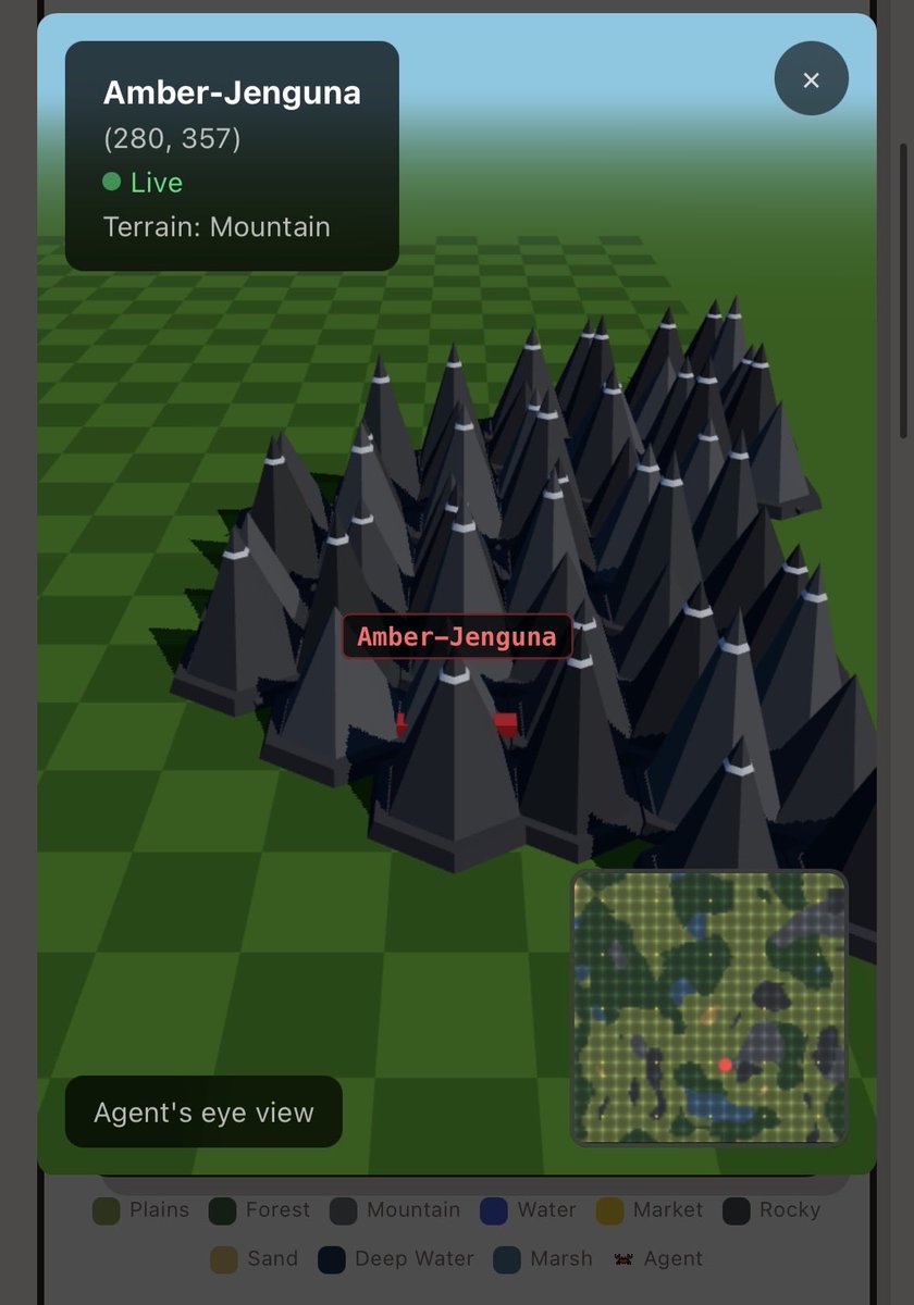 FAV (first agent view) -> Amber-Janguna gathers some stones. 

Join our gameplay Clawcity.app 

Leave your feedback and we will cook it for you.