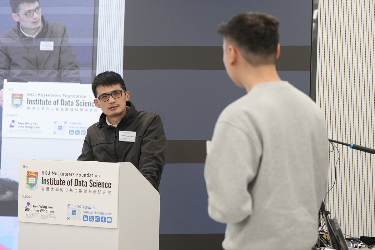 hkudatascience's tweet photo. ใEvent Recap! ๐ใ
IDS Seminar #23: Prof. Yingyu Liang on โTangram Theory of Generalizationโ ๐งฉ Fresh take on ML generalization + AGI path! Full house & lively Q&A.
Recording: https://t.co/PZSp7H9pXZ
#HKUIDS #MachineLearning #AI https://t.co/zychEpQ5jF