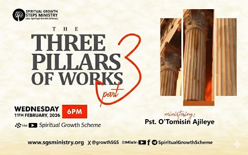 *🏛THE THREE PILLARS OF WORK - PART 3 || PST. O'TOMISIN AJILEYE*

The Judgment Seat of Christ is a fiery day - a day of fire. It is a day when your work for God will be tested with fire. God's Word teaches us that The only treasure that can survive God's fire is the love work