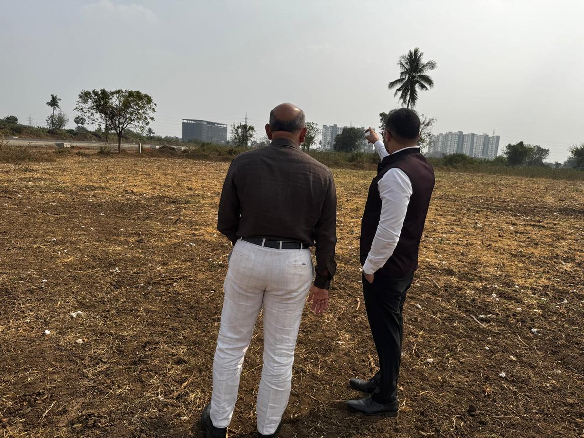 Dr. Suyash Chavan IFS, RPO Vijayawada Meeting with Sri A. Bhargav Teja, IAS, Additional Commissioner, APCRDA to discuss on Integrated RPO Complex Vijayawada at Amravati. Inspection was conducted on-site to oversee progress of work.