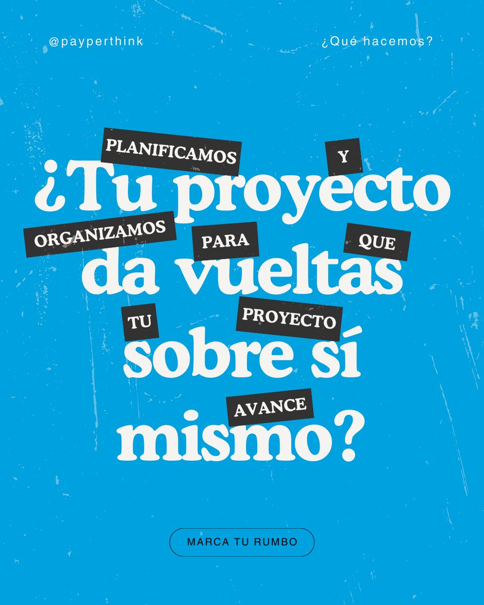 Cambios de opinión a última hora, ajustes infinitos, revisiones que nunca acaban.
Si alguna vez has sentido que tu proyecto da vueltas sobre sí mismo, tranquilo, no estás solo.
Planificamos, organizamos y adaptamos cada proyecto para que avance.

hola@payperthink.es