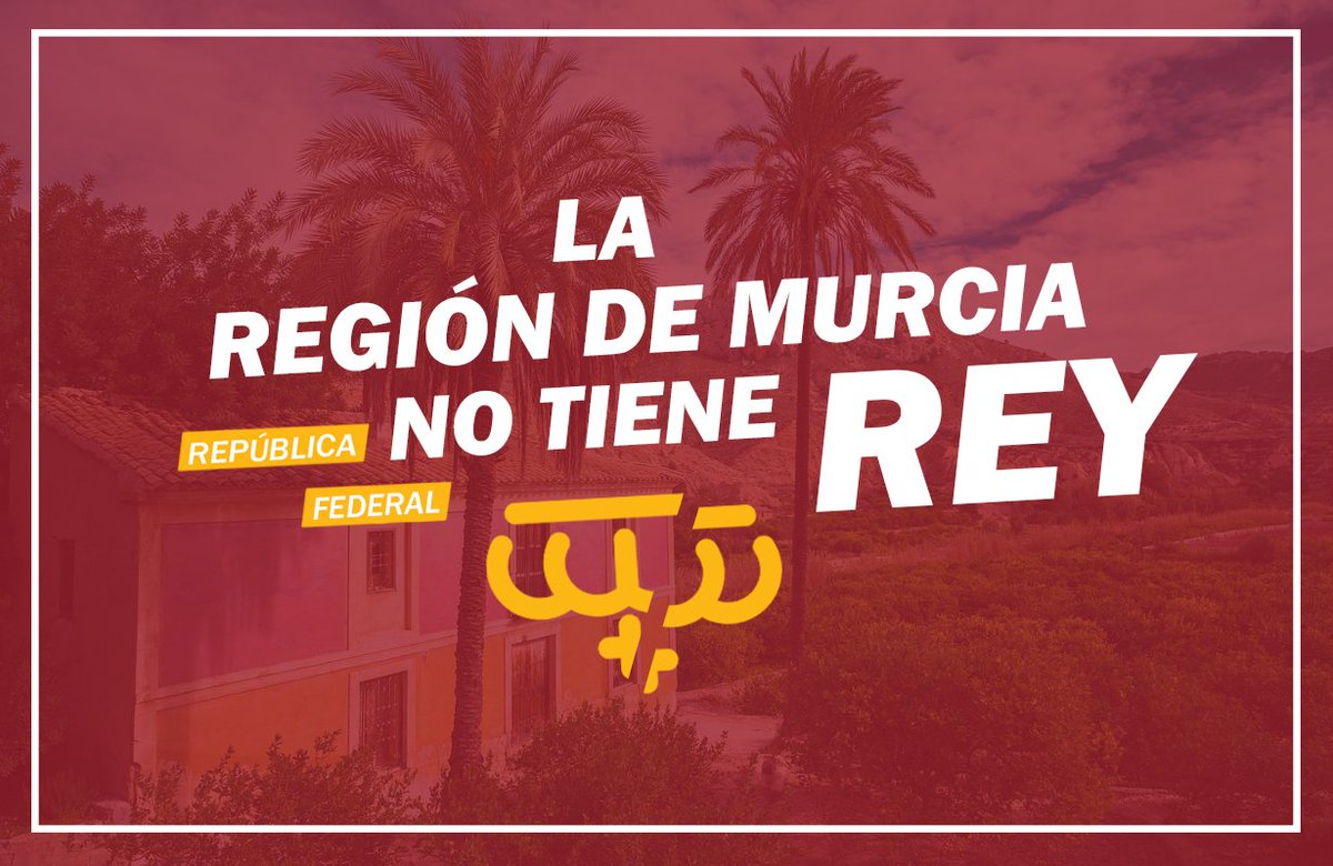 Aniversario de la Primera República española. Como ayer, hoy y mañana, lxs republicanxs murcianxs lo tenemos claro. 

La #RegióndeMurcia no tiene rey.
 👑❌