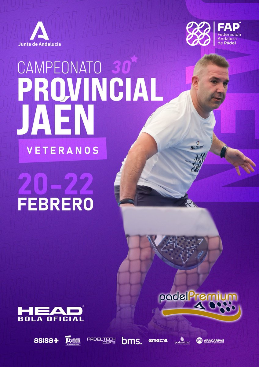 Campeonato Provincial de Menores y Veteranos.
20 al 22 febrero. 
Abierta la inscripción hasta el lunes 16 de febrero a las 14h.