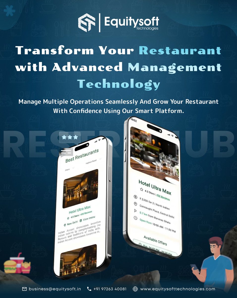 equitysoft's tweet photo. Smart Technology for Smarter Restaurants 🍽️✨

We build custom restaurant management platforms that help you streamline workflows, improve customer experience, and scale your business with confidence.
.
#foodtech #restaurantapp #hospitalitytech #equitysoft💜 #hotelindustry https://t.co/IvYqDxlJ53