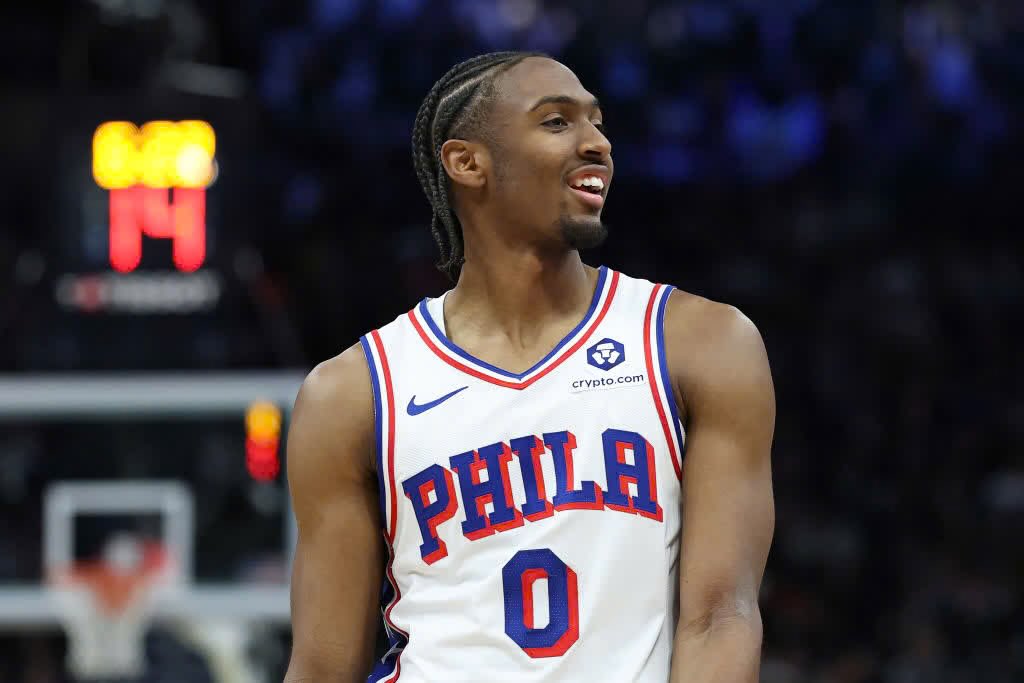 PompeyOnSixers's tweet photo. #DidYouKnowFlow
#Sixers point guard Tyrese Maxey is sixth in the NBA in scoring (28.8 points per game), third in steals (2.0) and fourth in made three-pointers (171). https://t.co/7faXB5P5pV