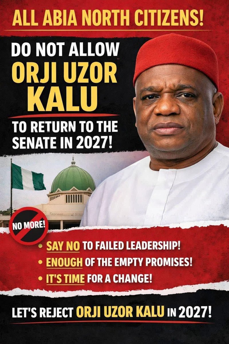 It a national assignment to vote out. 
Orji Uzor Kalu