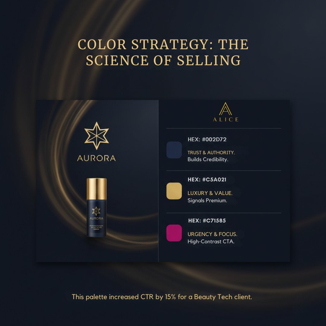 AliceArarau29's tweet image. Your color palette is NOT a preference. It’s a conversion asset. 💰
​Stop choosing "nice" colors. Start driving action:
​🔹 Blue: Authority
🔴 Red: Urgency
🌿 Green: Growth
​Is your branding intentional or just "pretty"?
​#ColorPsychology #DesignTips #VisualAuthority