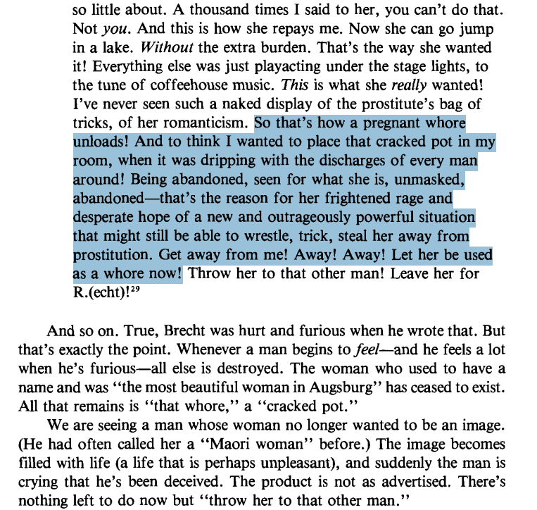 Kali_de_Armas's tweet photo. A young Brecht embarrassing the fuck out of himself through a misogynistic rant about his ex.
(Theweleit, Male Fantasies, v1, 163-4) https://t.co/O8ku4qBzEg