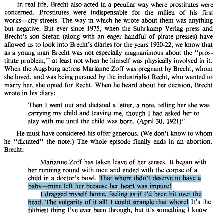 Kali_de_Armas's tweet photo. A young Brecht embarrassing the fuck out of himself through a misogynistic rant about his ex.
(Theweleit, Male Fantasies, v1, 163-4) https://t.co/O8ku4qBzEg