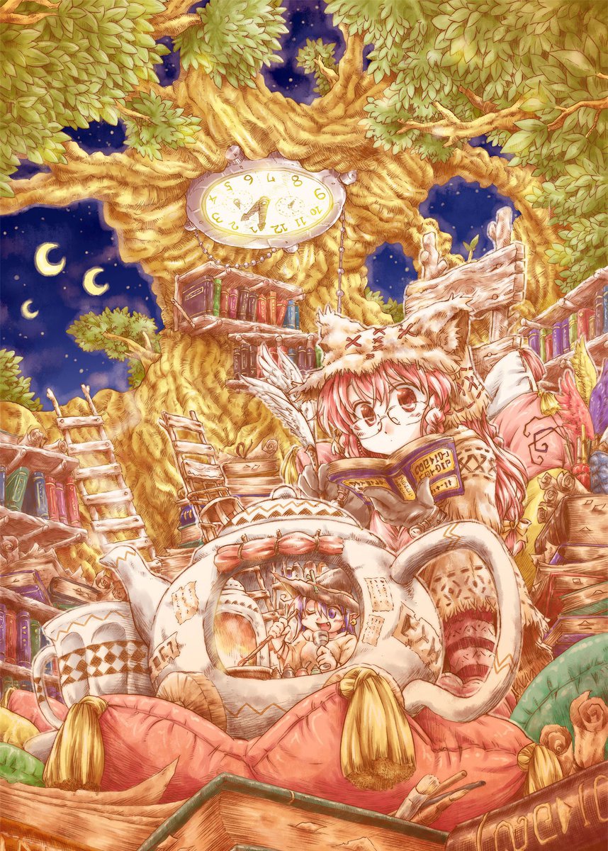 創作イラスト「空想の時間」