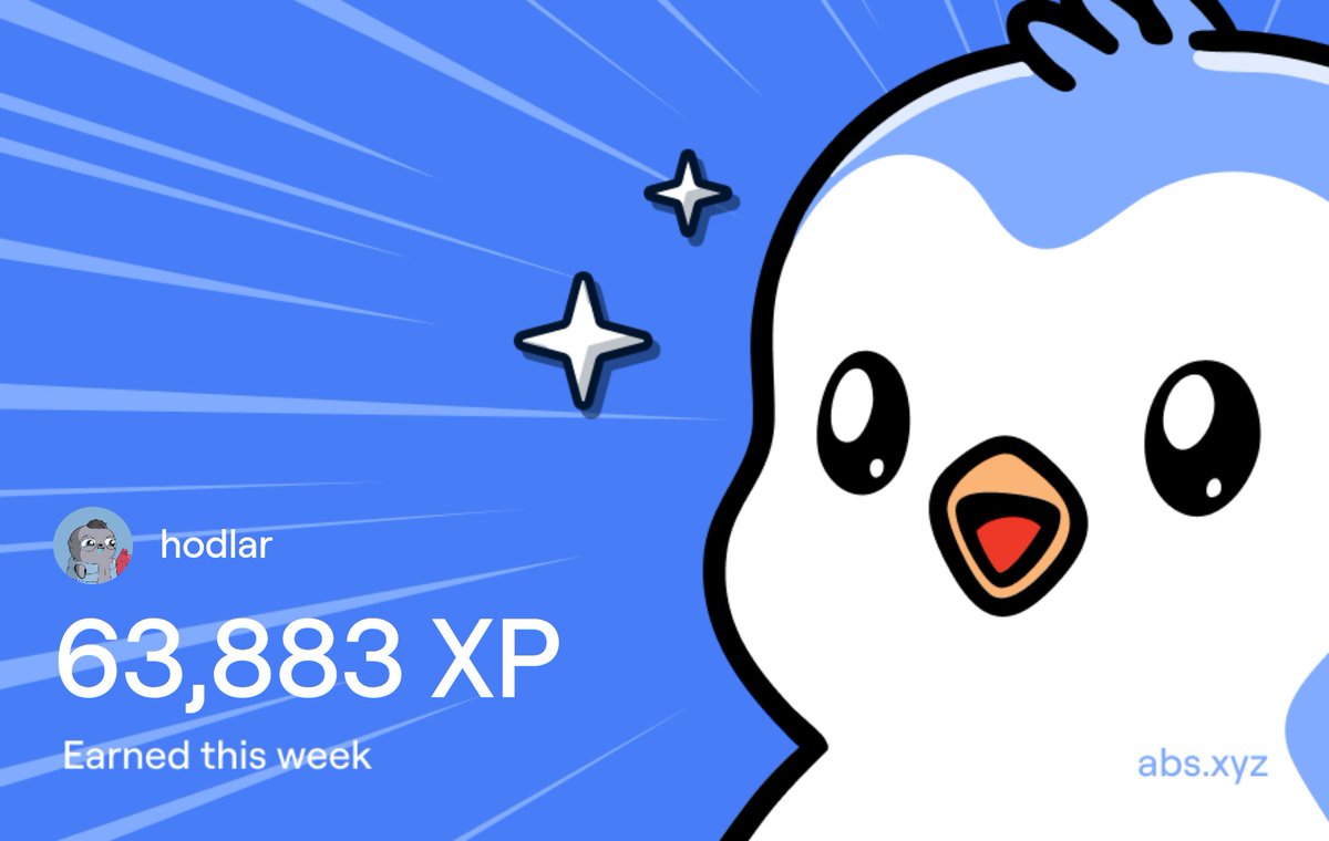 Another fun week 😄✳️🔝💚
I earned 63,883 XP on
 <a href="/AbstractChain/">Abstract</a>! 🎉 #GameFi  #NFTs #memecoin1000x