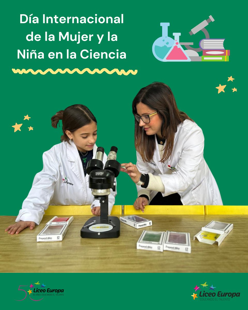 Hoy, 11 de febrero, es el Día Internacional de la Mujer y la Niña en la Ciencia.
Para celebrarlo, recordamos esta bonita imagen de nuestra profesora Noelia Sagarzazu, junto a su hija Naia, alumna de 6º de primaria, a quien le gustaría seguir los pasos de su madre.