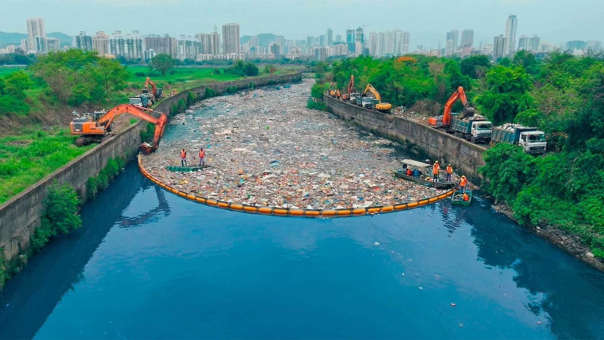 IndianTechGuide's tweet photo. 🚨 Mumbai to install barriers to stop plastic flow into oceans. https://t.co/5NZhIOzm15