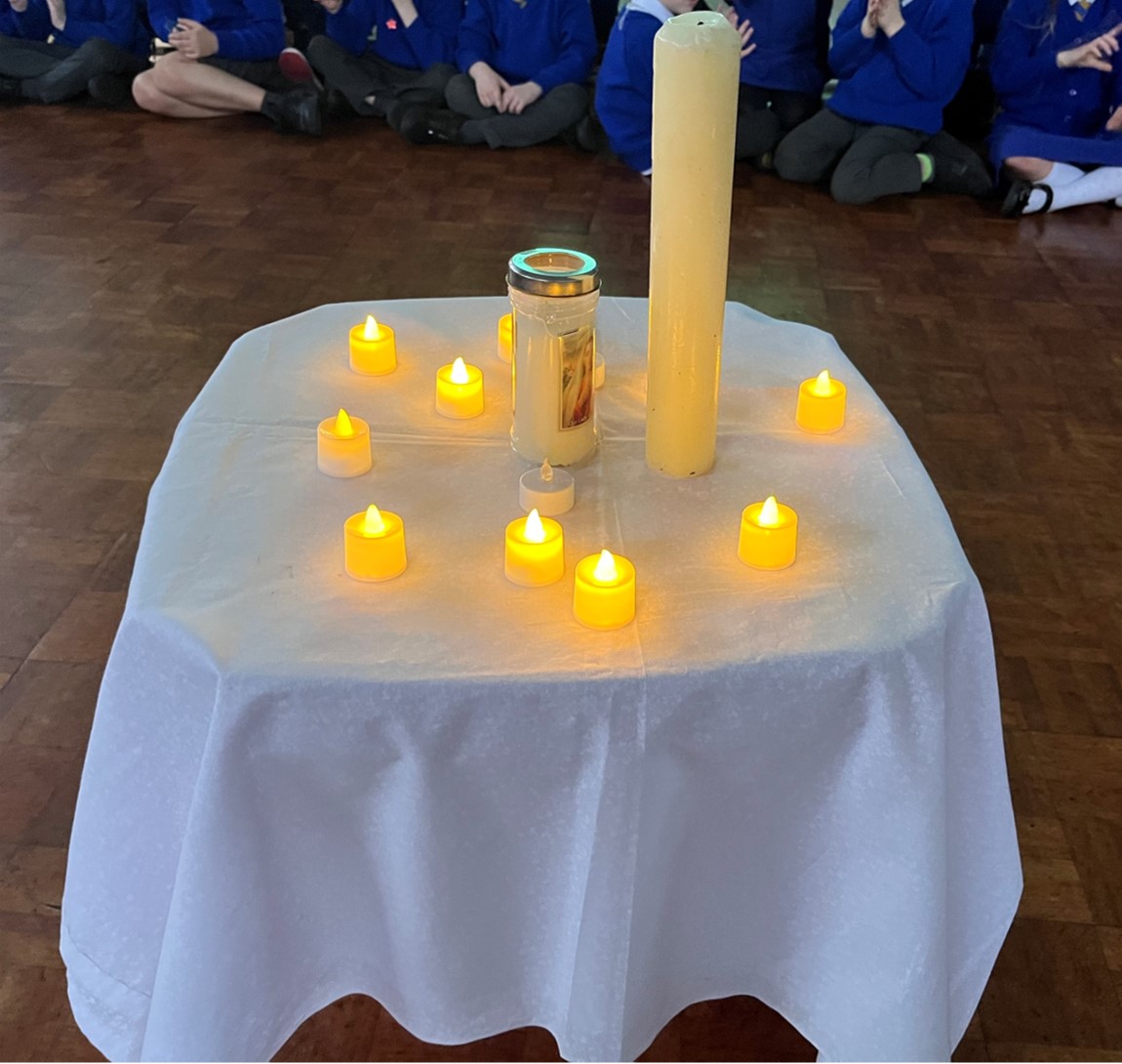 Our Reception Classes led a special service to celebrate the feast called Candlemas. This is when Mary and Joseph brought their new born infant to the Temple in Jerusalem to present him to the Lord and were greeted by the two elders Simeon and Anna.