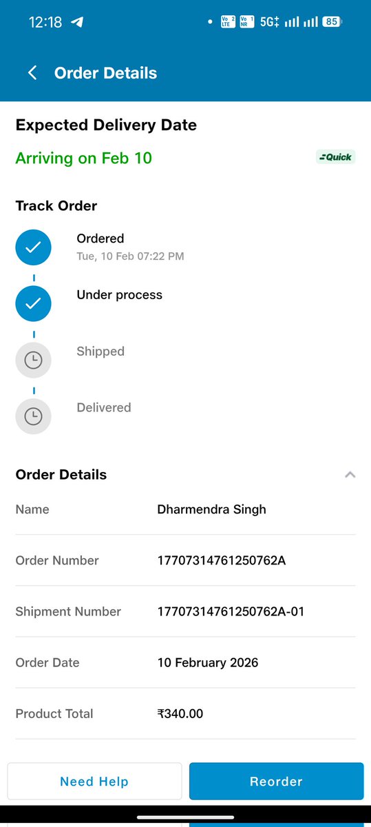 Dharmendras28's tweet photo. @JioMart worst experience Jiomart . I ordered the product from Quick section. Product was promised to deliver within 30 min . No support from Customer Support. Jiomart Fatehpur 212601 https://t.co/dUBdpDWrqF