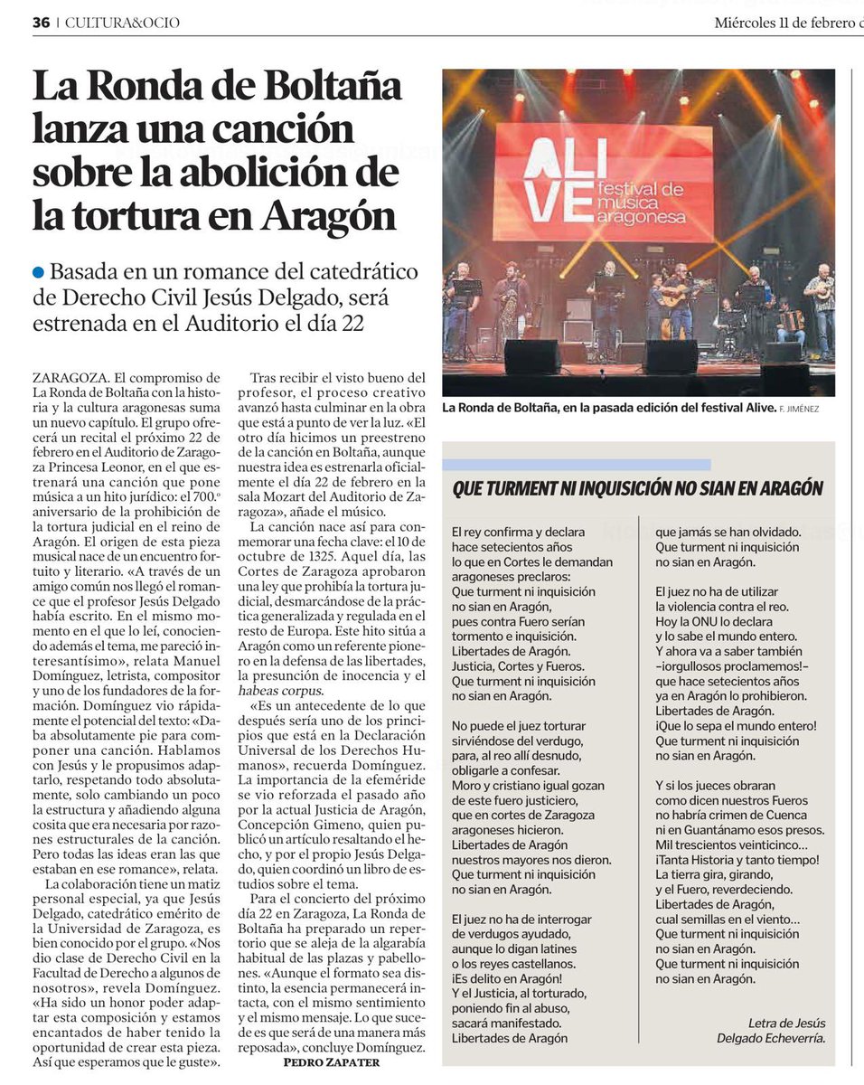 ¡Que turment ni inquisición no sian en Aragón!