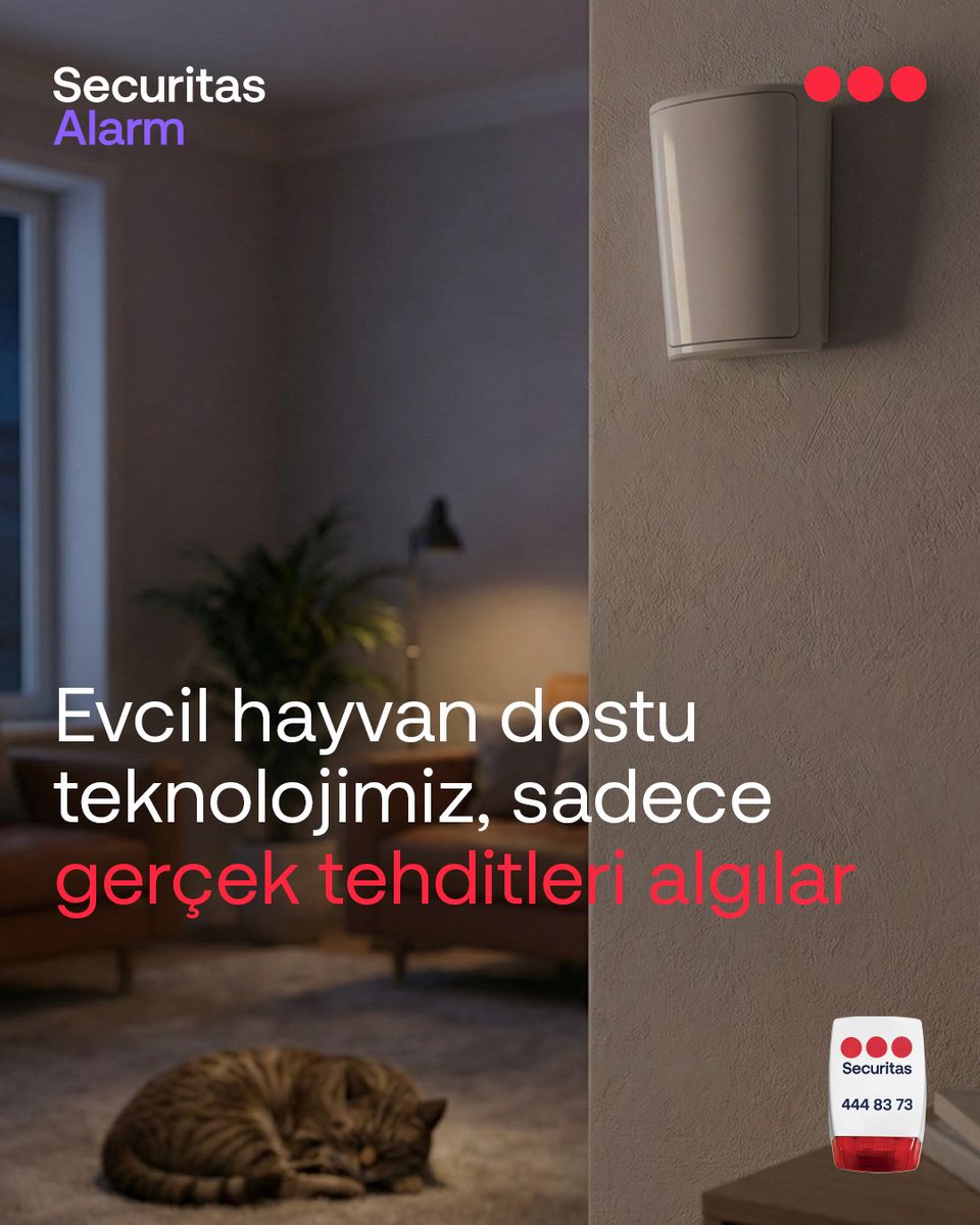 Securitas Alarm Hareket Dedektörleri, evcil hayvanlarınızı tanır ve sadece gerçek tehditlere karşı uyarı verir. Böylece hem dostlarınız özgürce hareket eder, hem de güvenliğiniz kesintisiz sağlanır.
#SecuritasAlarm #Securitas