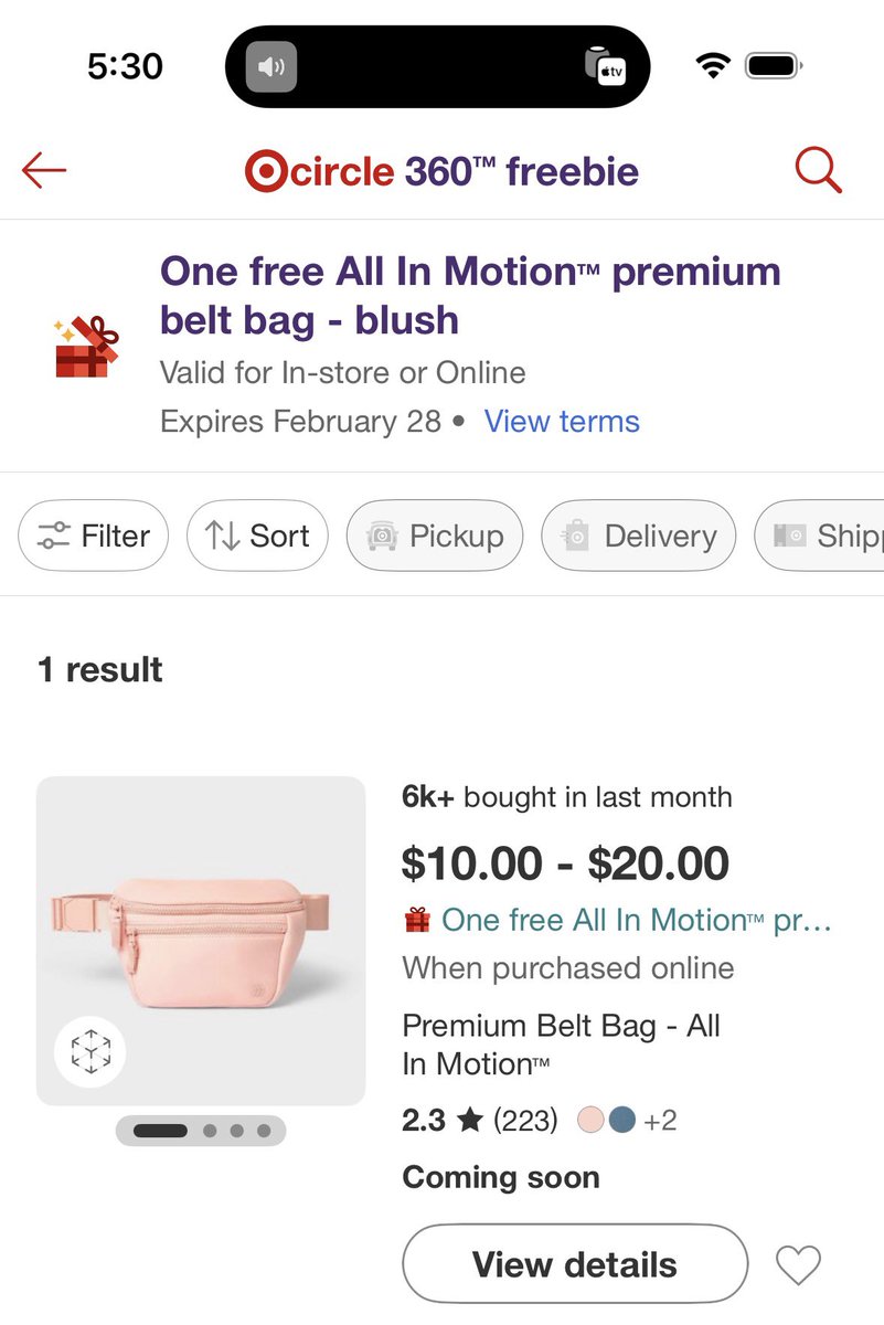 peachiisms's tweet photo. @AskTarget is this going to be in stock BEFORE the circle 360 freebie expires ?! We’re like halfway through the month already. https://t.co/SzuHtkCQMM