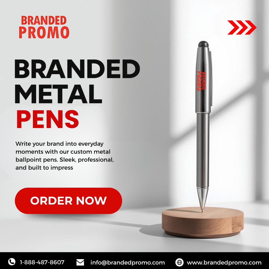 BrandedPromoUS's tweet image. Write your story with every stroke 🖊️ Sleek promo pens that keep your brand in hand and ideas flowing effortlessly. Perfect for giveaways, events, and everyday inspiration.

#WriteYourWay #PromoPens #BrandInHand #OfficeEssentials #EverydayInspiration #MarketingMadeSimple