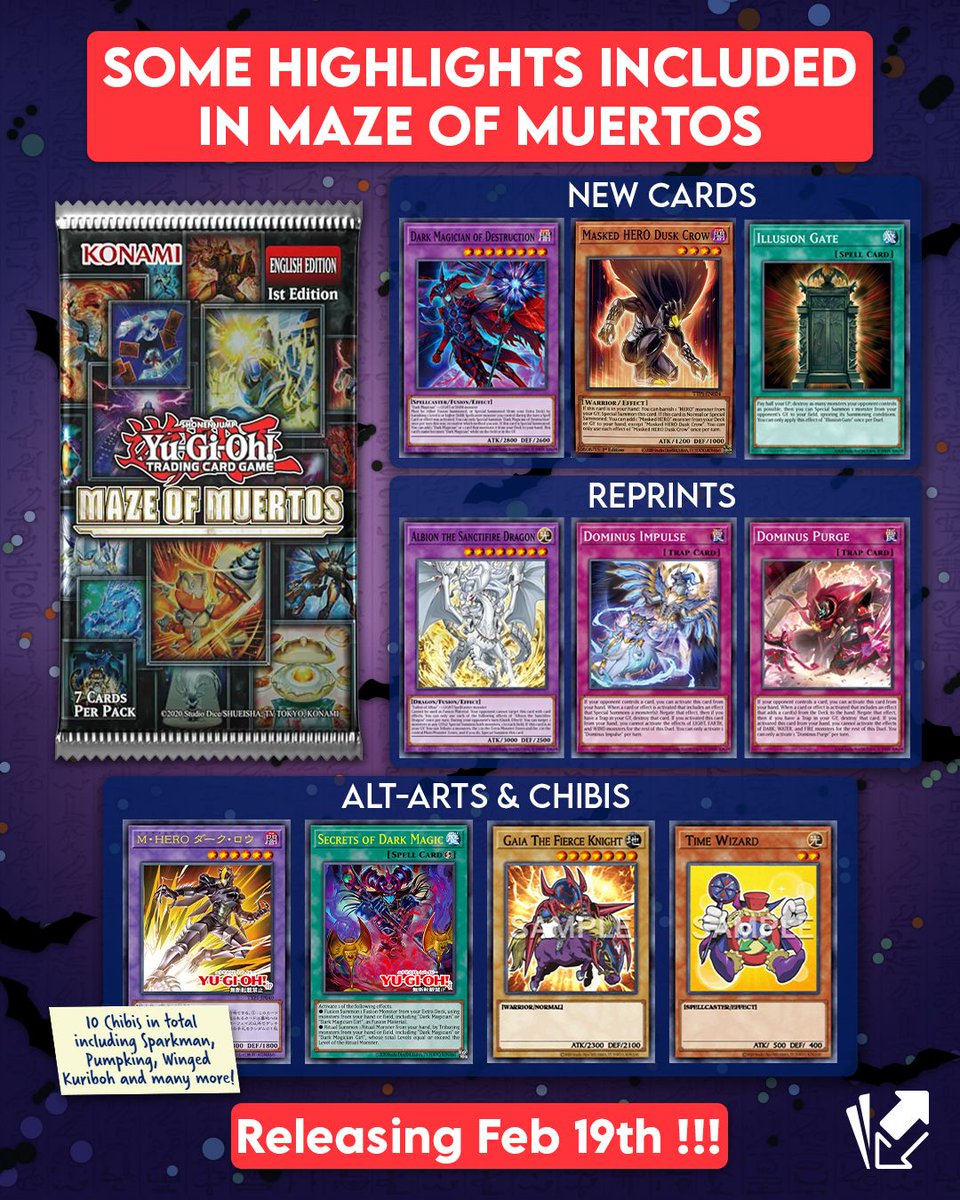 We finally have a confirmed list and the set has some BANGERS! 😍

Aside from the obvious Pumpking madness we are getting Dominus reprints! 🎉

For collectors the set has new alt arts and Chibis! 😁 #YGONews
