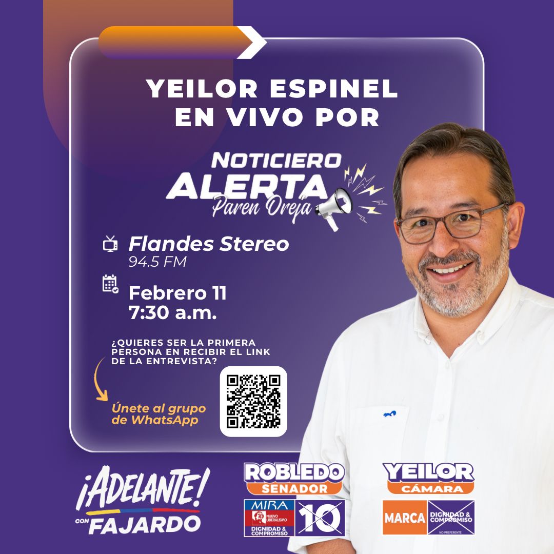 En unos instantes me conectaré virtualmente con Harold Rodríguez en entrevista en Flandes Stereo 94.5 FM.

Conéctate aquí...👇🏻

facebook.com/share/v/1GDWbt…