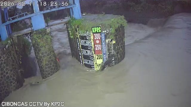 #InfoKP2C 
Pantauan Cibongas jam 18.23 wib. 
TMA tren menurun. 
Cuaca mendung.